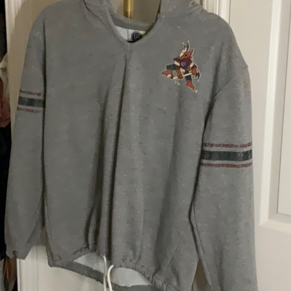 47 Brand Arizona Coyotes "Upland Bennett" Cropped Hoodie Size Small